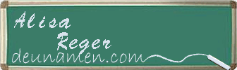 Alisa Reger Visitenkarte
